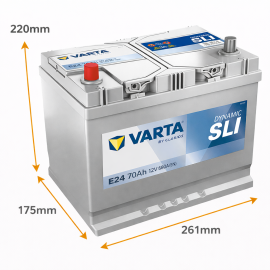 Batería Varta Dynamic SLI E24 70Ah 630A L+ en Valencia